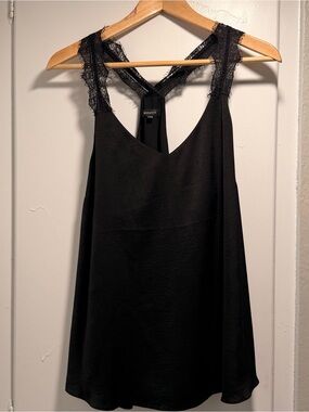 RW&CO. Black Lace-Trim Tank